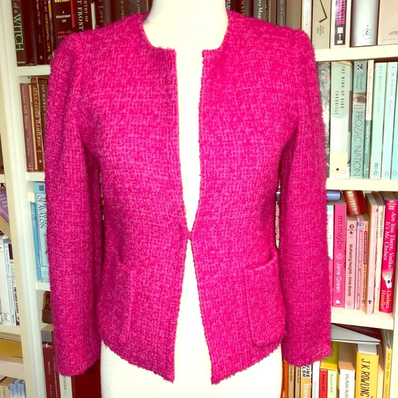 J. Crew Jackets & Blazers - J Crew Astrid Pink Boucle Jacket Blazer